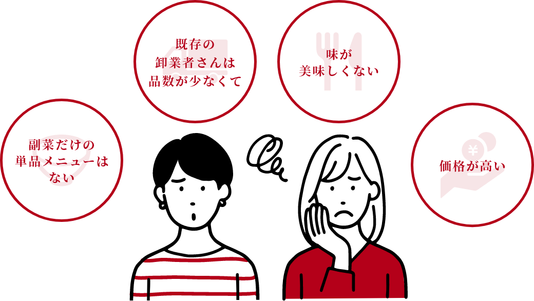 お惣菜に関するこんなお悩みはありませんか？